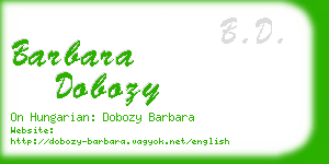 barbara dobozy business card